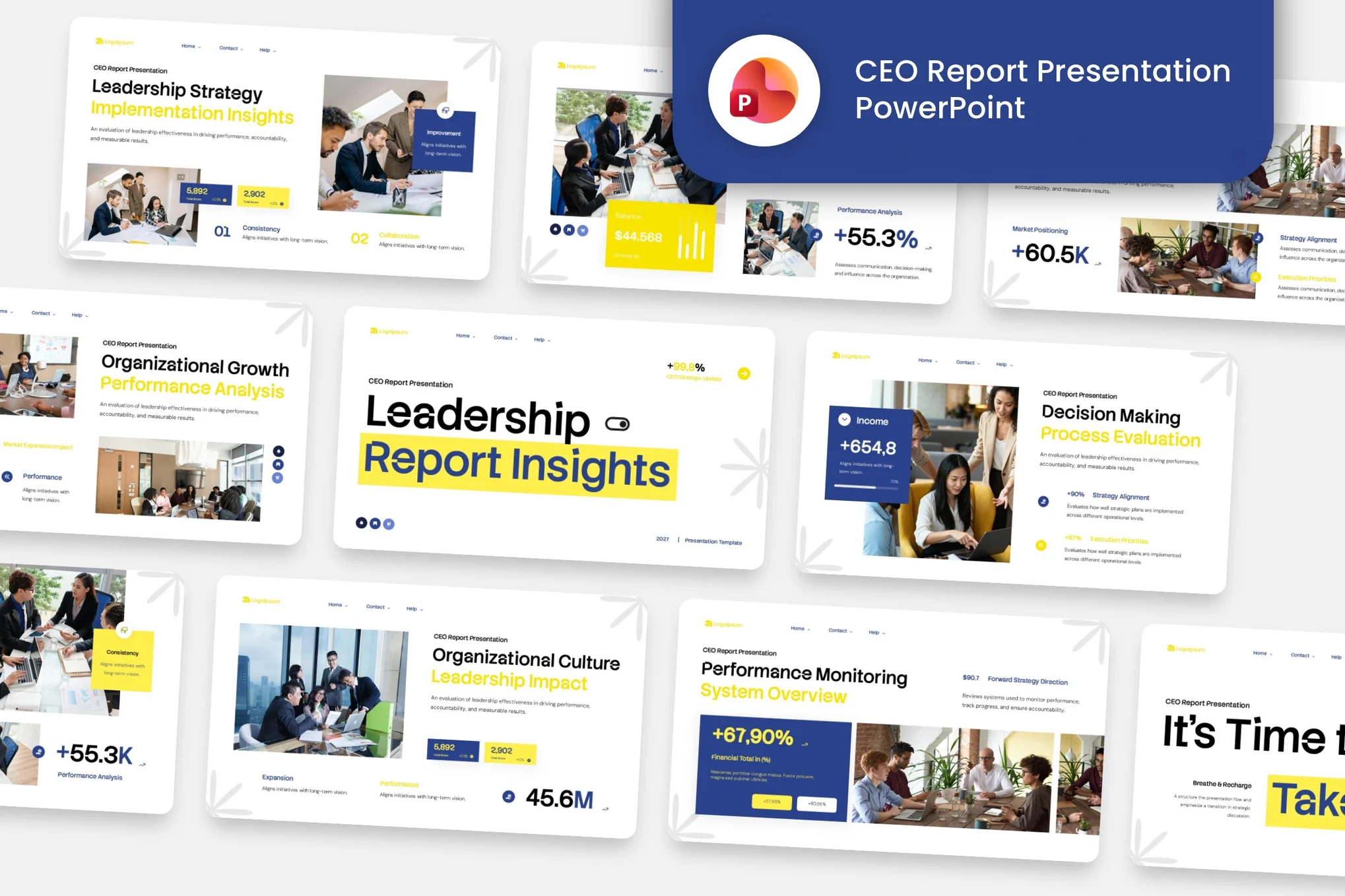 PPT CEO Template Presentasi Perusahaan - Pitch deck - Laporan - Proposal