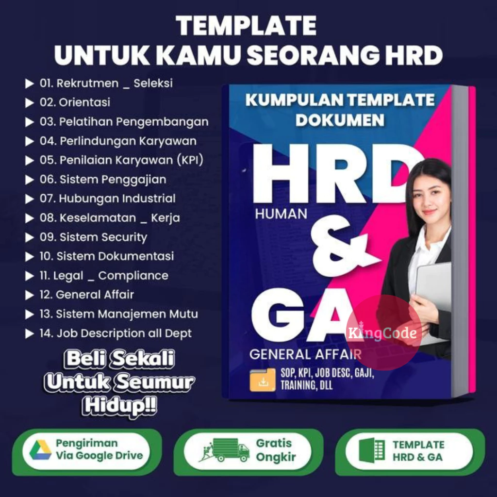 Template HRD Tools & GA Lengkap - Rekrutmen + Orientasi + Kompensasi + KPI + Sistem Penggajian