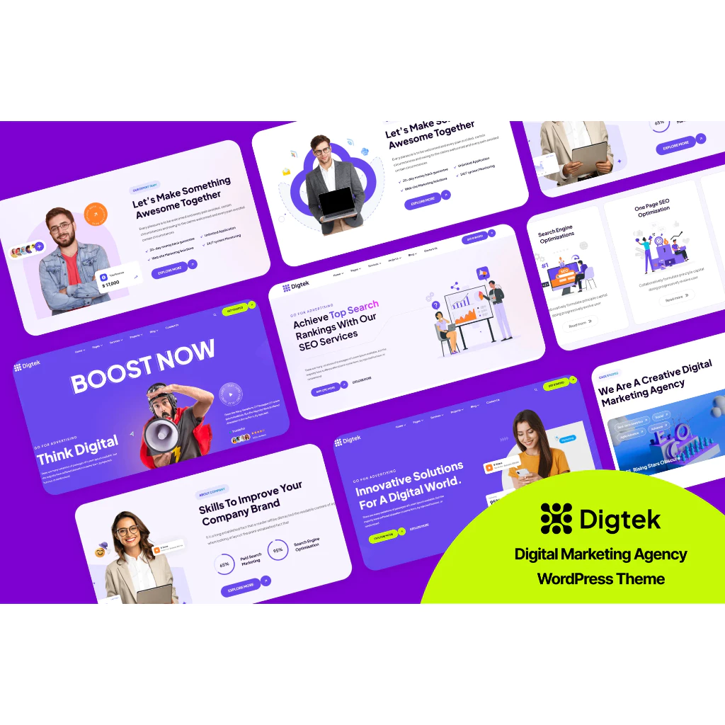 Digtek - Tema Wordpress Digital Marketing Agency | Versi Terbaru Siap Pakai