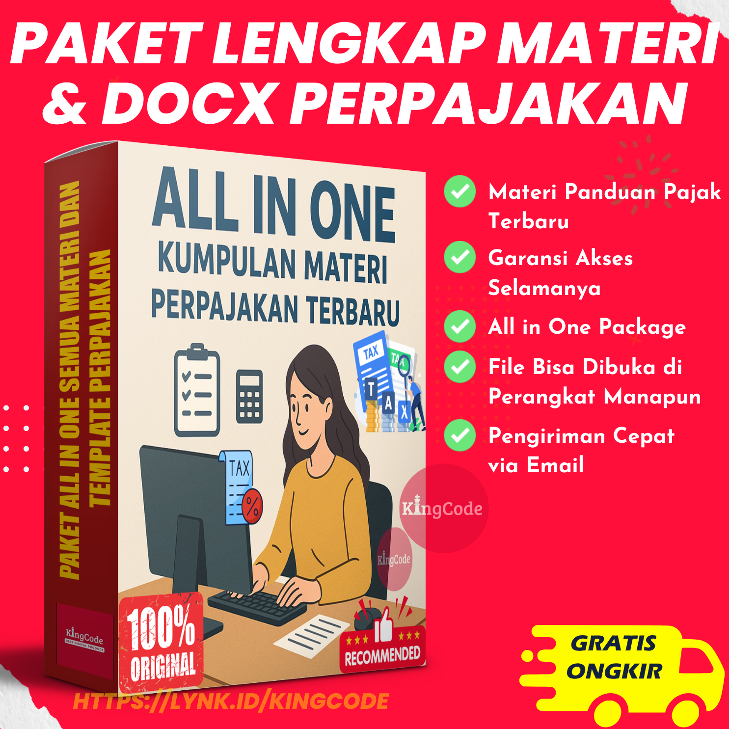 E-COURSE KUMPULAN MATERI & TEMPLATE PERPAJAKAN TERBARU ALL IN ONE