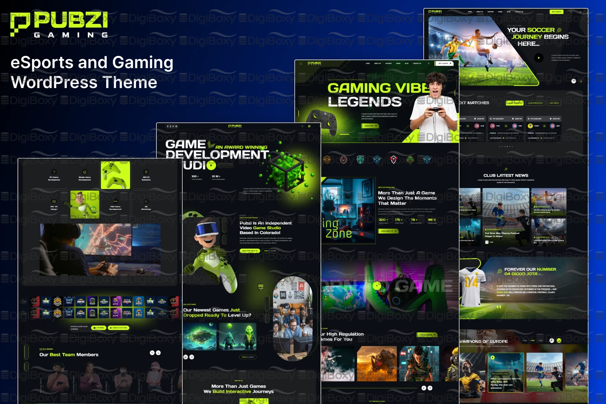 Pubzi - Tema WordPress eSports & Gaming Landing Page Full Dokumentasi Original